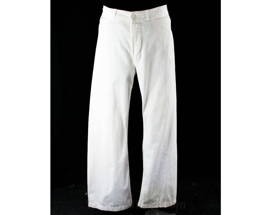 white sailor trousers