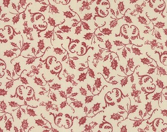 Joyeux Noel - Holly in Pearl Rouge by French General for Moda Fabrics
