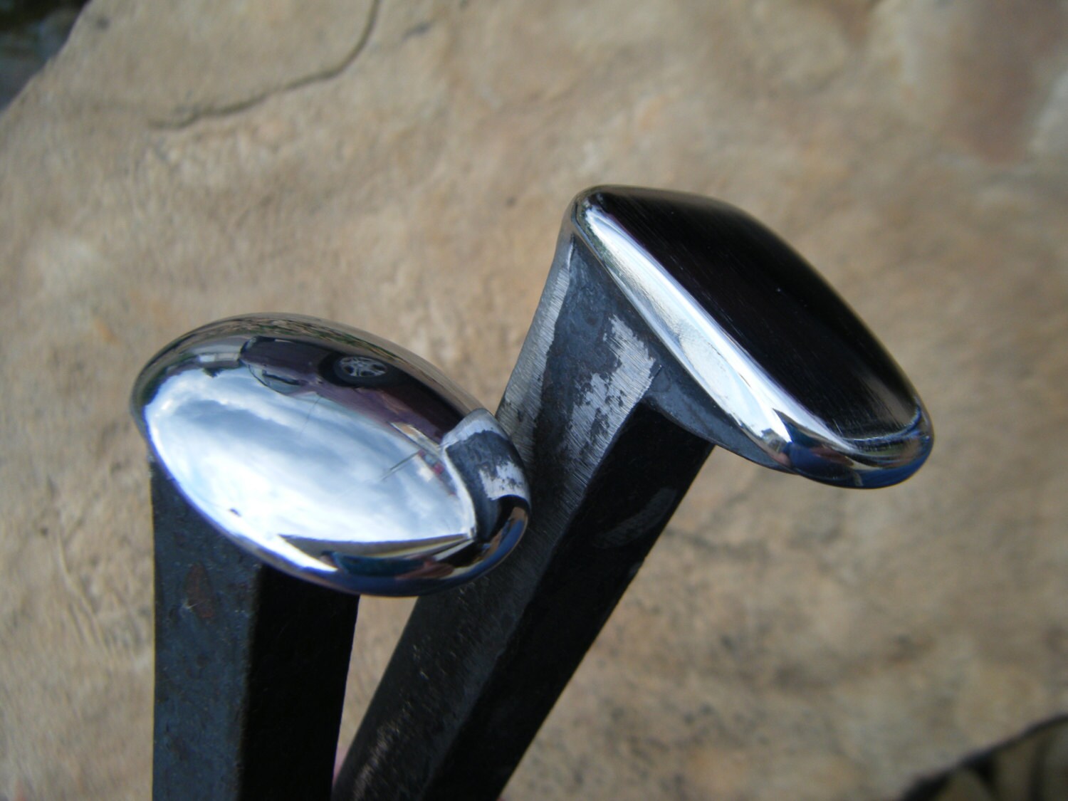 Set of 2 Railroad Spike Anvils for jewelry making jewelry anvil from