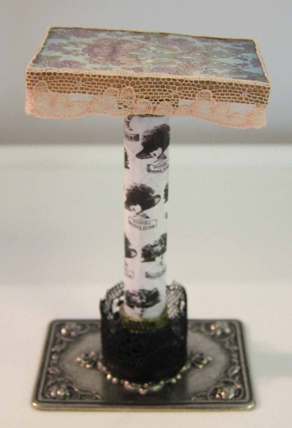 Dollhouse Miniatures Furniture Stand Display Shabby