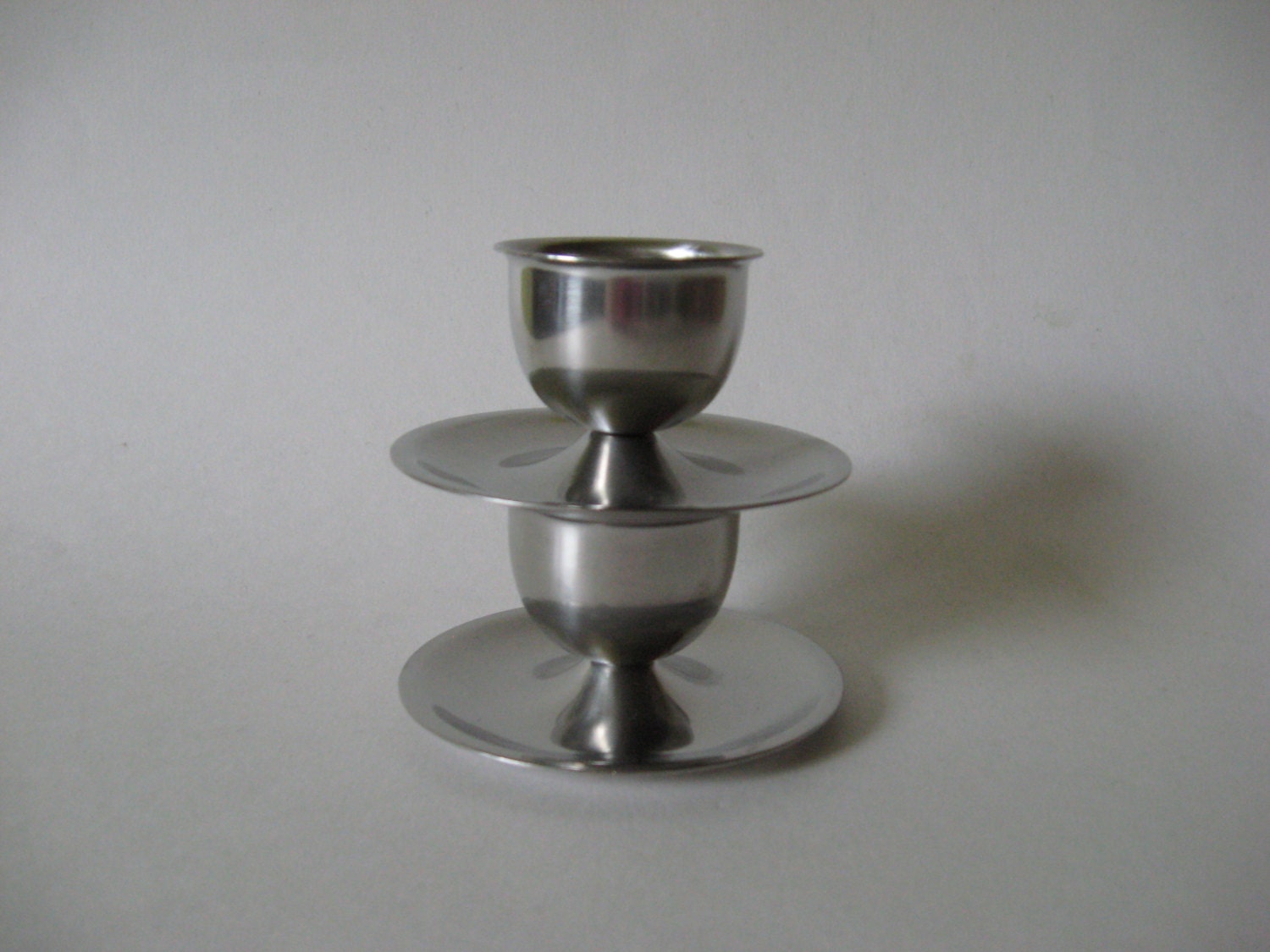 Lundtofte Denmark stainless steel mid century modern vintage egg cups