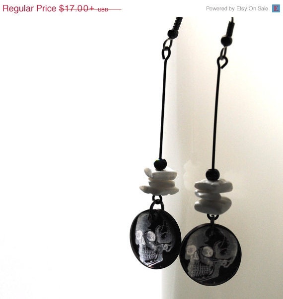 SALE xray series earrings, skull earrings, resin earrings, dangle