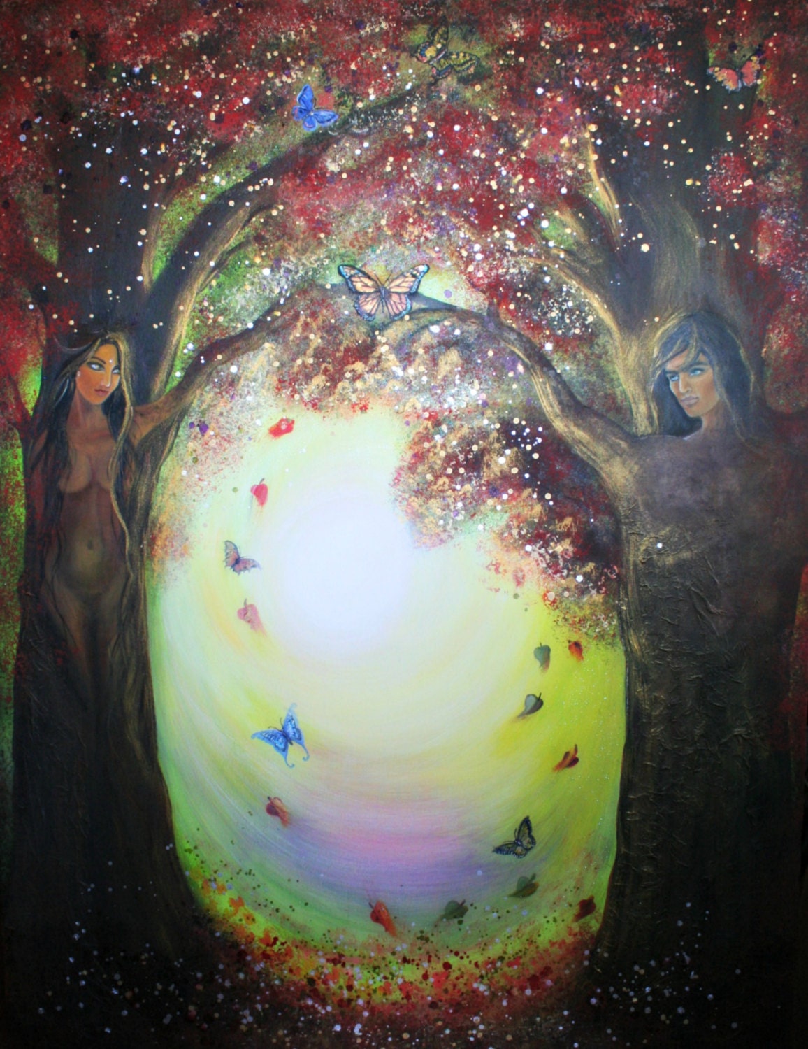 Soul Mates 36 X 48 Original Oil Painting by Alma