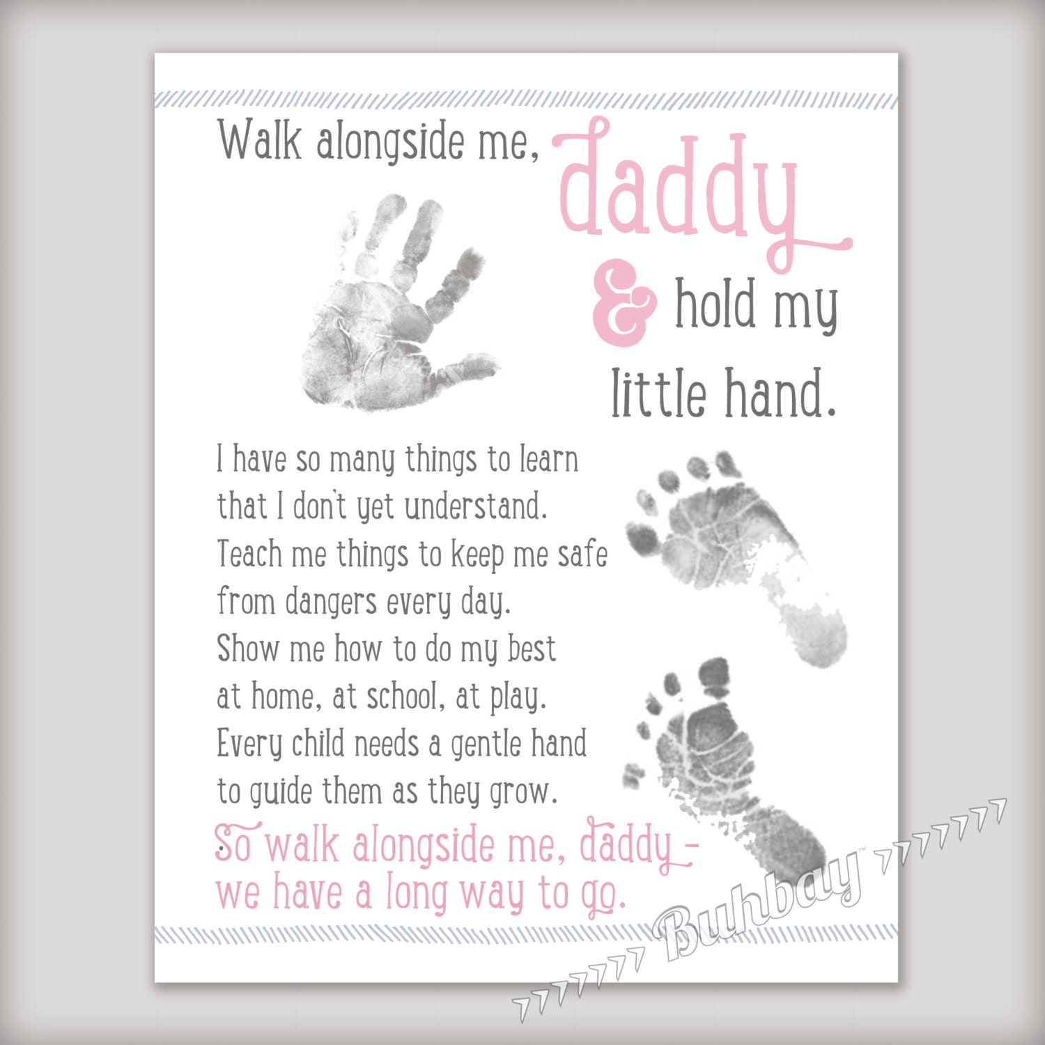 Walk Alongside Me Daddy Poem Free Printable