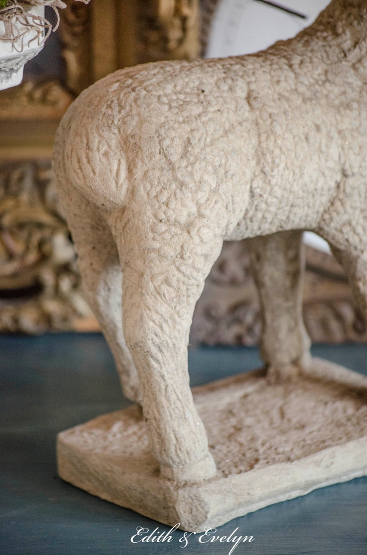 garden lamb statue