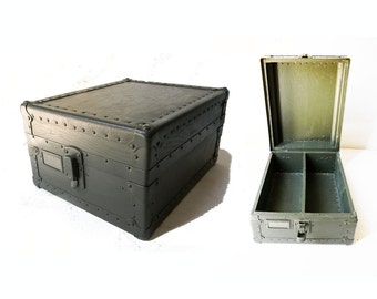 Military Ammo Box Wood Ammunition Case Metal Detail and Rivets
