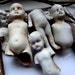 RESERVED A N T I Q U E // Bisque // Parts Of The Dolls // Porcelain // China Doll // Germany 1860 - Set Of 5