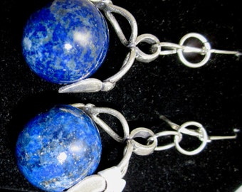 Earrings J Lapis Lazuli silver leverbacks 150ct