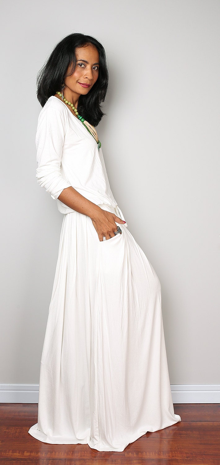 Zimmermann off white maxi dress with sleeves hand online