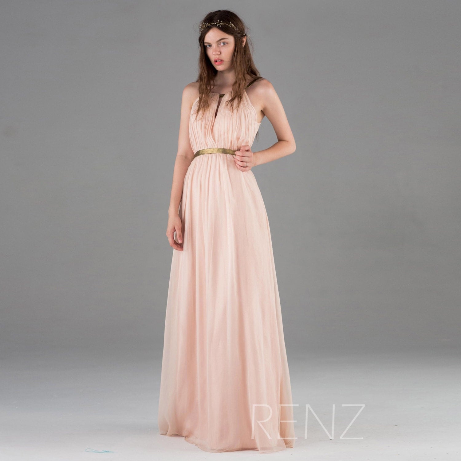 2019 Peach  Bridesmaid  dress  Blush Pink  Cocktail dress  by 