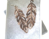 Chic Variegated Charms - Feather (Lace) Earrings - Machine Embroidered Earrings Chic Variegated Charms - Feather (Lace) Earrings - Machine Embroidered Earrings