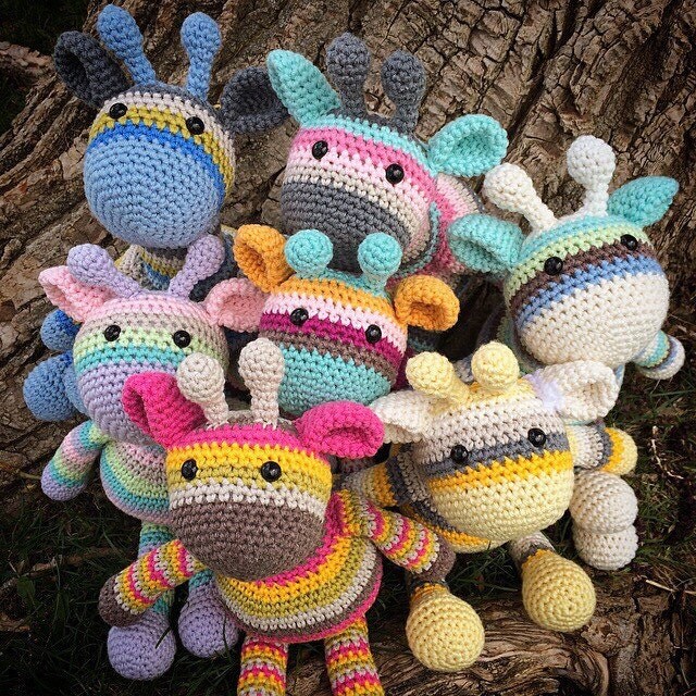 Himalayan Blooms Crochet Giraffe Toy main image 1