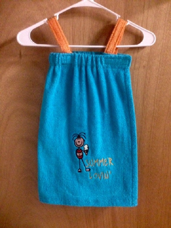 Terry Cloth Beach Cover Up kids ages 18 months 2 Years