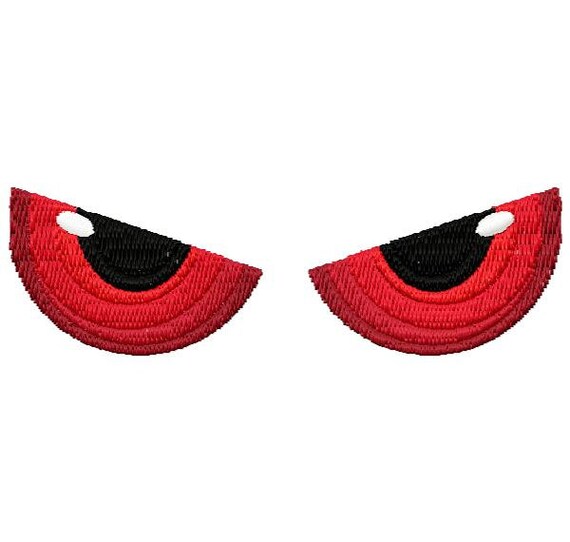 Angry Eyes Embroidery Design Instant by JEmbroiderynApplique