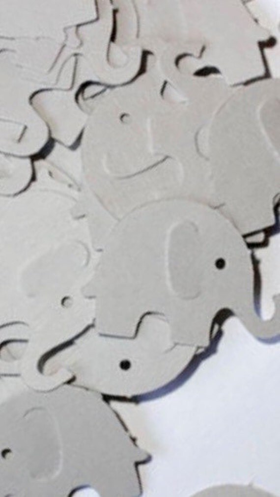 200 Elephant confetti die cut for baby shower scrapbooking