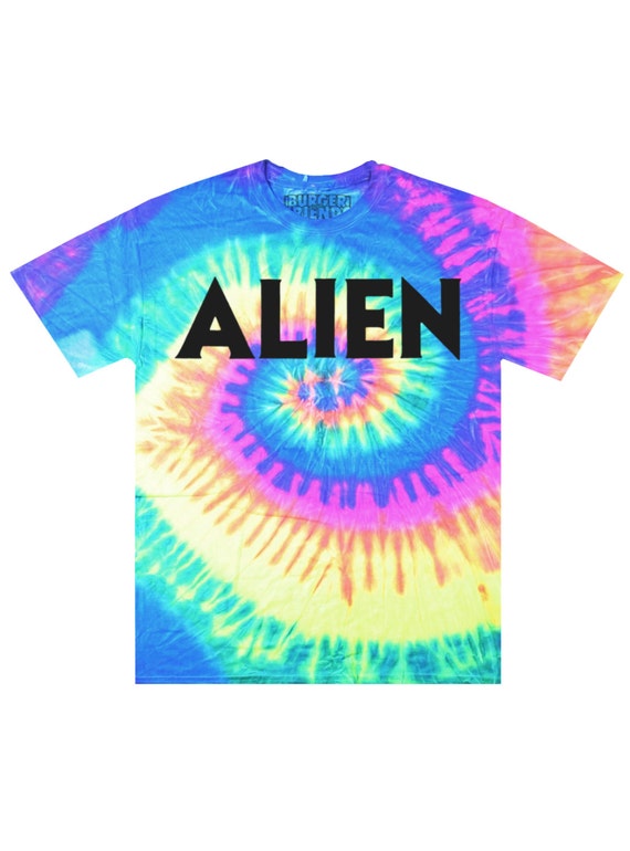 tie dye alien shirt