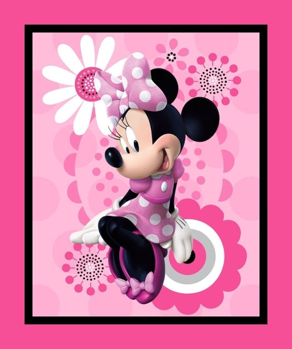 MINNIE MOUSE fabric panel 36 x 44