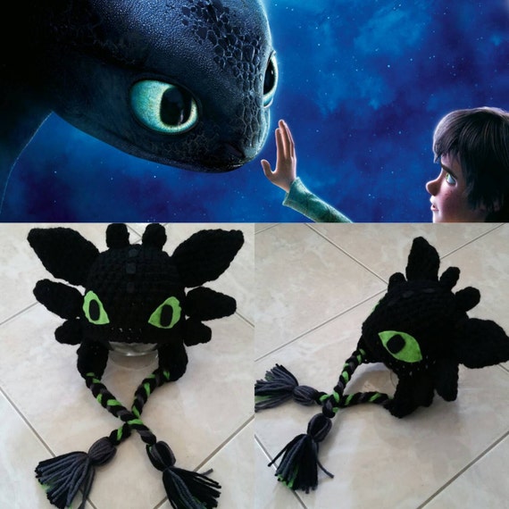 Crochet Toothless Beane/Hat How To Train Your Dragon