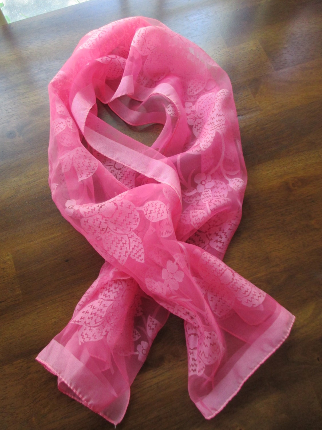 women new khaki pink double color Gradient scarf vintage warm scarves main image 1