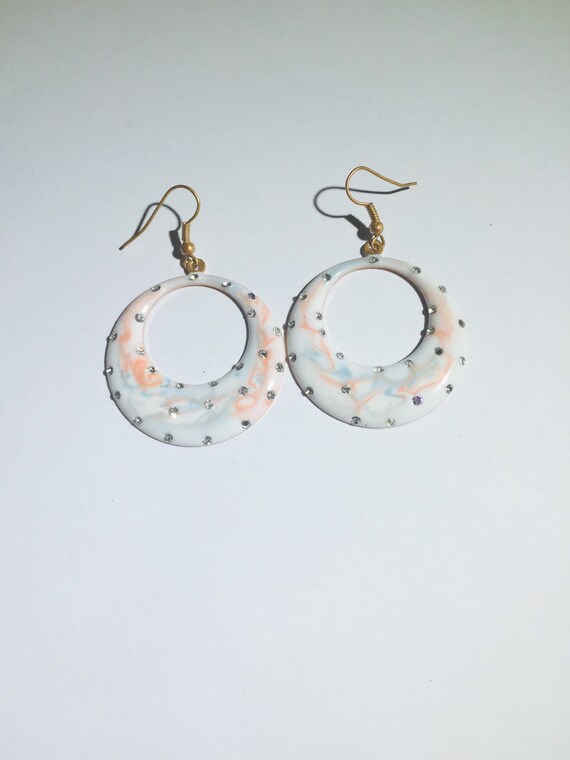 Pastel Marble enamel earrings marble jewelry by 4everDazzled