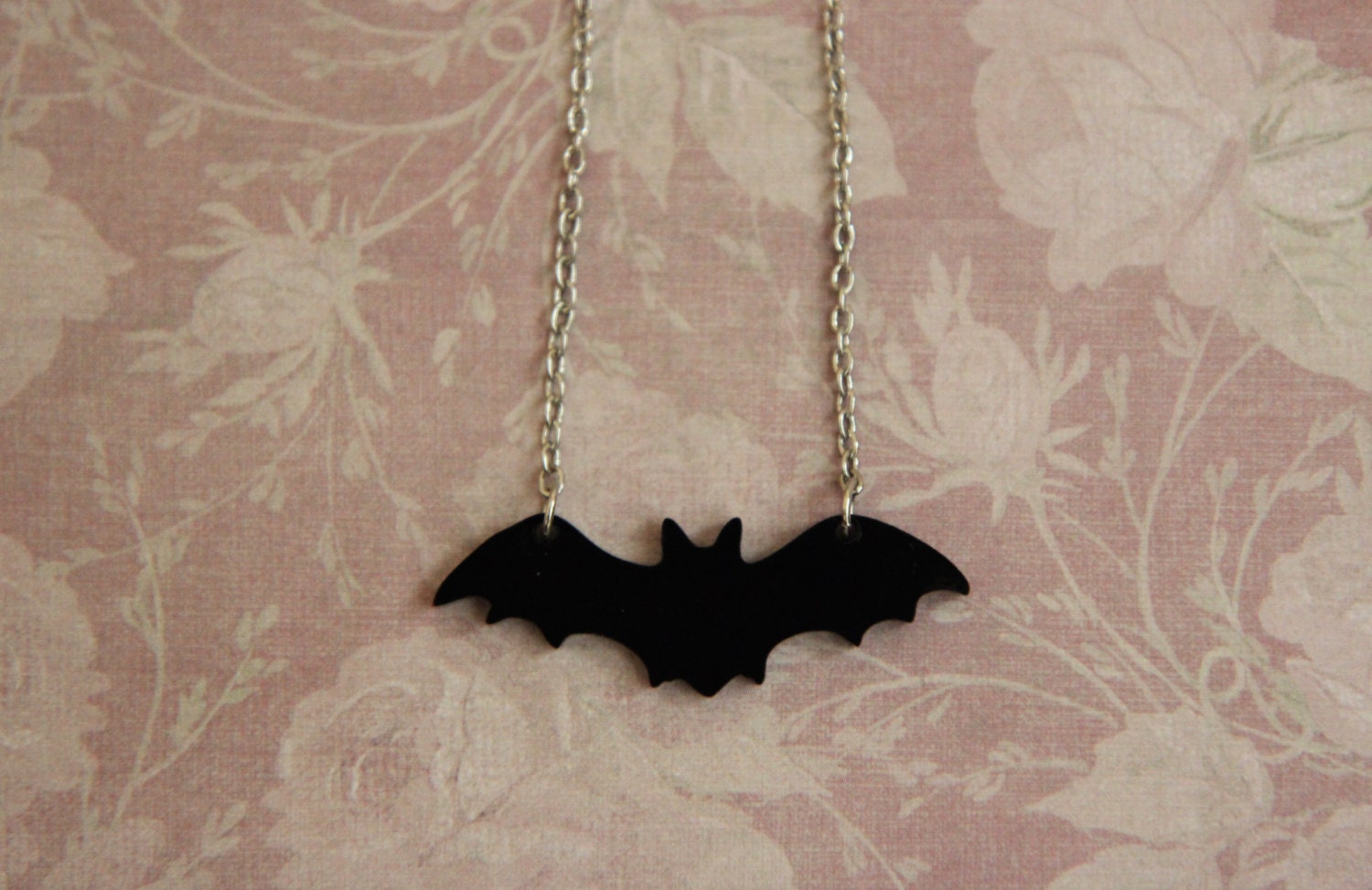 Bat Necklace by PoisonTragic on Etsy