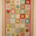 Hello Luscious Finished Quilt, Lap Quilt, Moda, Pink, Blue, Green Quilt, Teen Quilt, Birthday Gift, Couch Quilt, Handmade Quilt,Custom Quilt