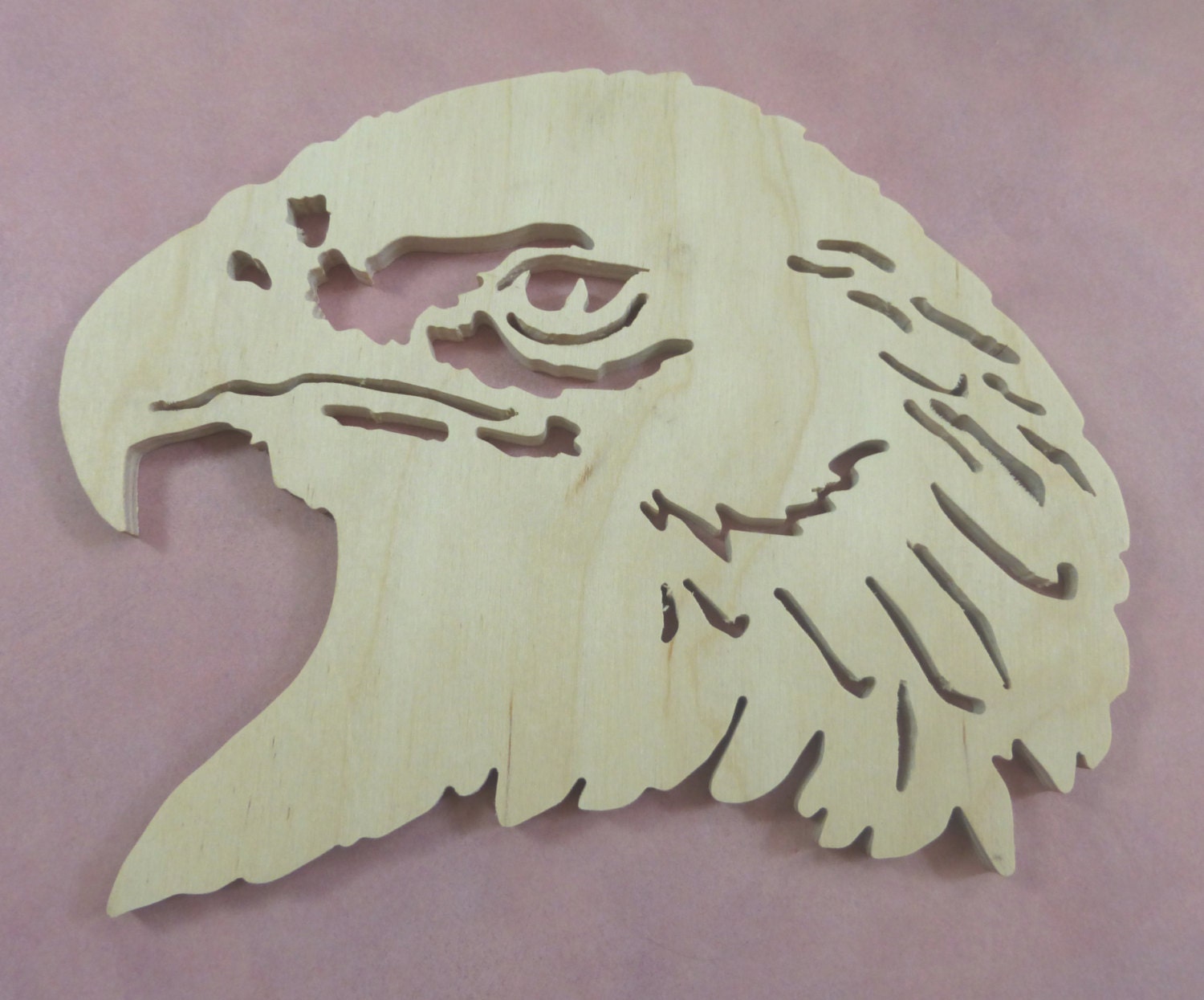 Eagle head cutout ready to finish