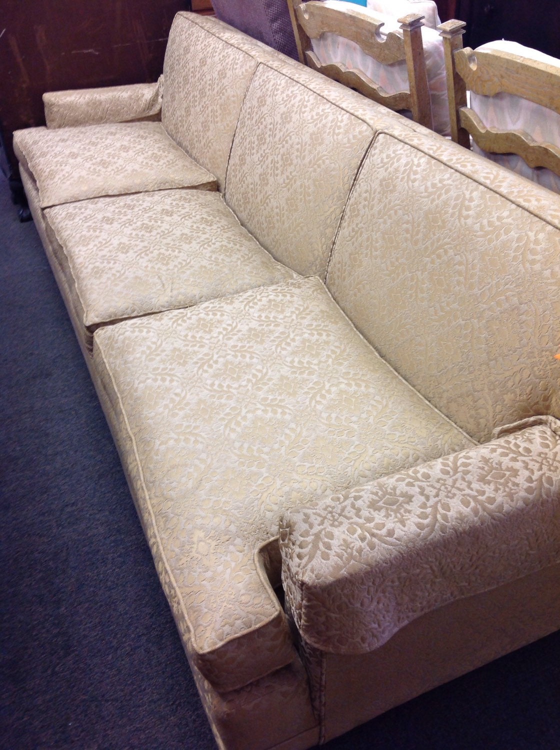 Gold Mid Century Sofa San Jose Haute Juice