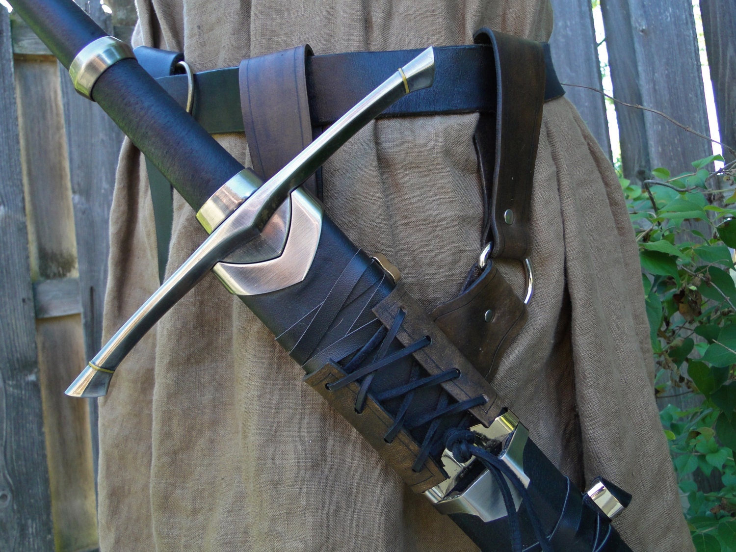 Leather Sword Holder Belt Hanger Frog Medieval Renaissance