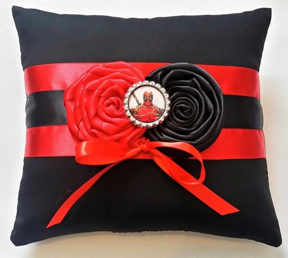 Marvel Deadpool Wedding Ring Pillow by scarboroughrose on Etsy