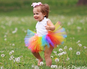 Sweet Candy Rainbow Tutu - Baby Girl 3 6 9 12 18 24 Months 2T 3T 4t 5 6 7 8 10 12 Adult - Bright Halloween Costume - First Birthday Skirt