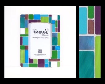 Pastiche: Spring Bouquet - 4x6 Stained Glass Mosaic Picture Frame