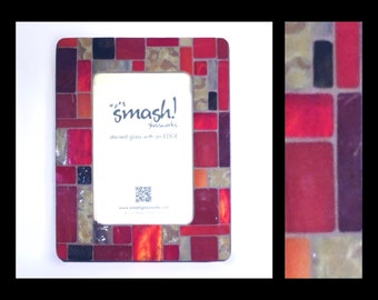 Pastiche: Embers - 4x6 Stained Glass Mosaic Picture Frame