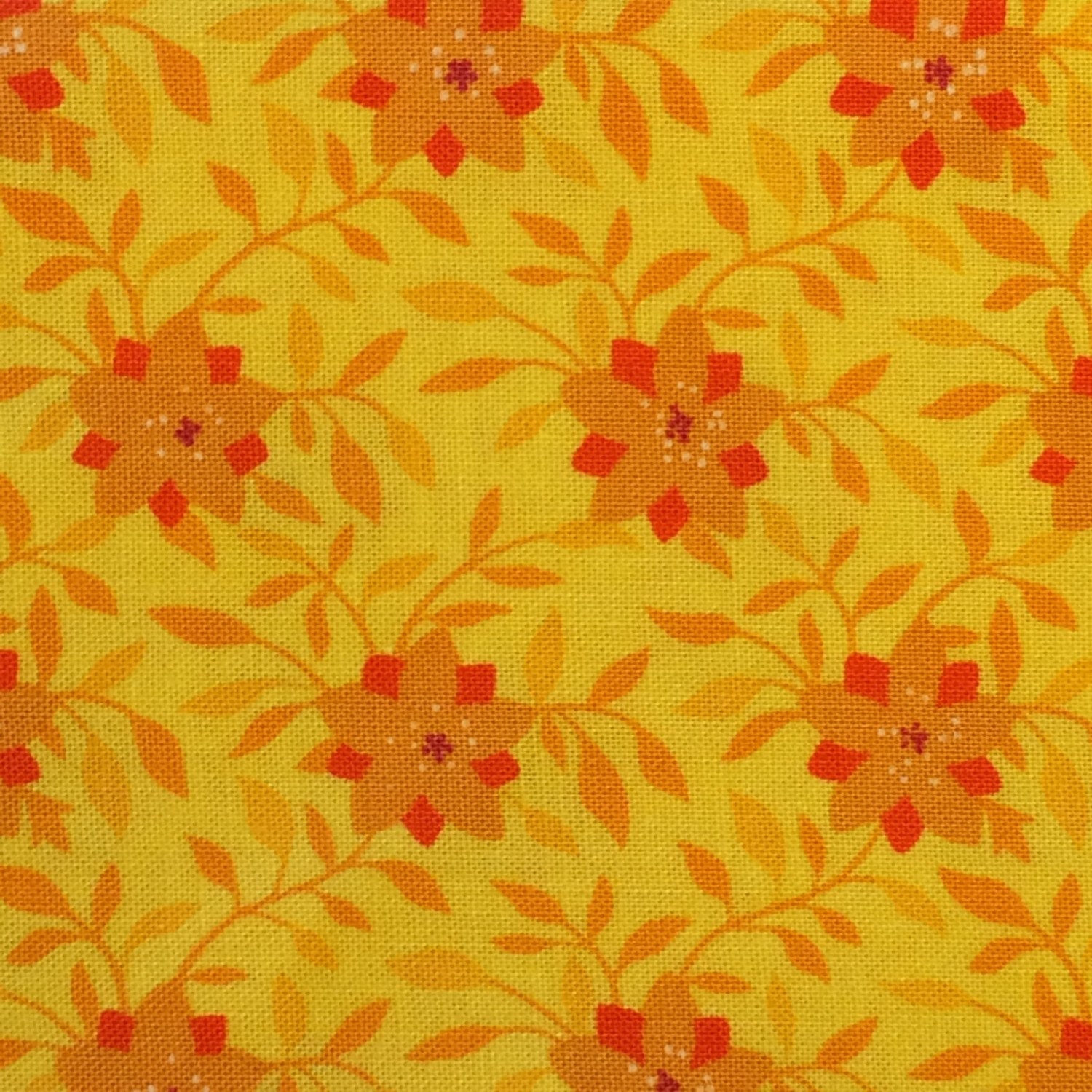 Cotton Fabric Yellow Cotton Fabric Yellow Floral Cotton 4907