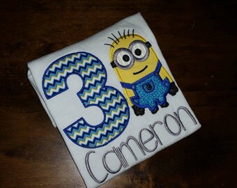 Boy Minion birthday shirt