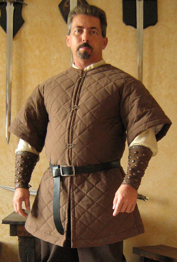 Medieval Celtic Viking Armor Padded Gambeson Short Sleeves