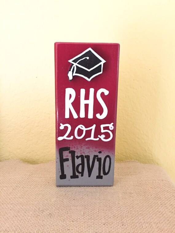 Personalized Graduation Gift Wood Block Shelf Sitter
