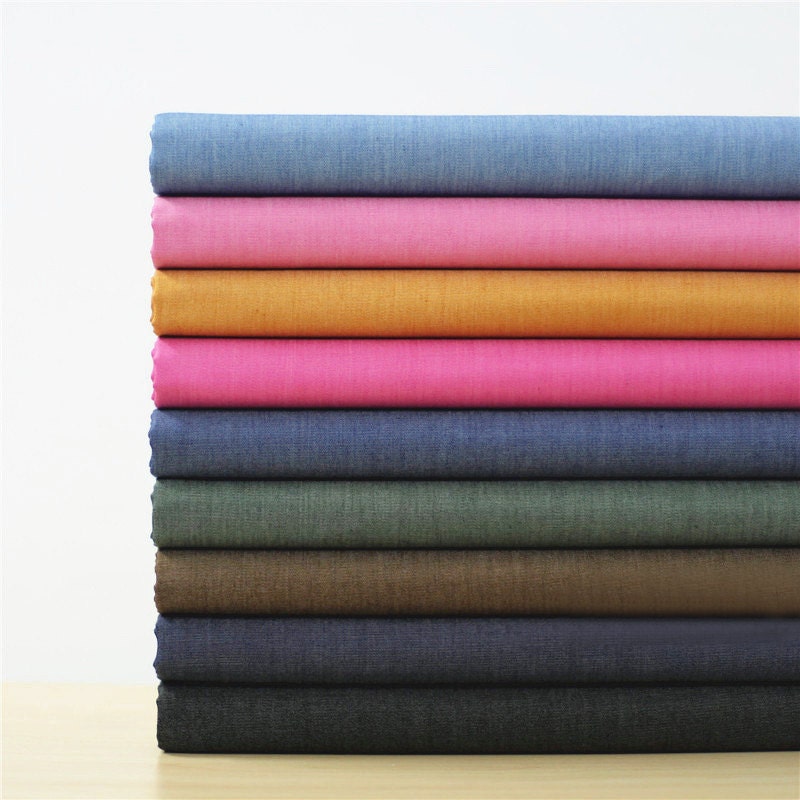 LYOCELL Cotton Denim Fabric Solid Soft Light Denim by fabricmade