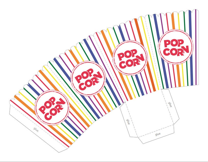 Printable Popcorn Box