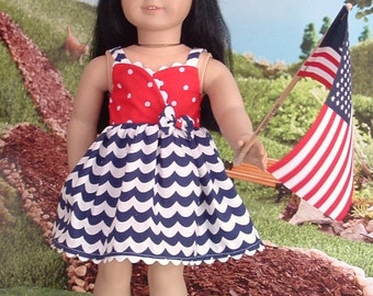 Patriotic Sundress for American Girl Doll