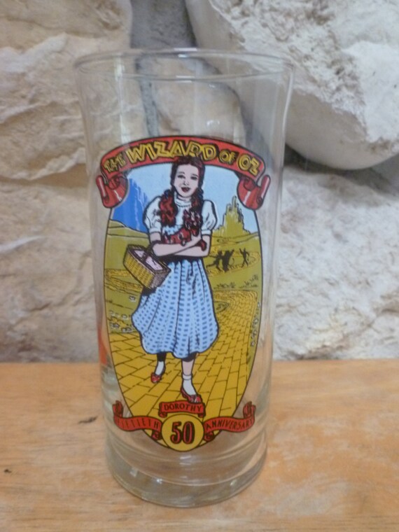 Vtg 1989 Wizard of OZ Dorothy glass 5oth Anniversary