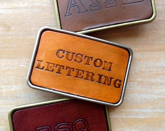 Custom Personalized Leather Belt Buckle