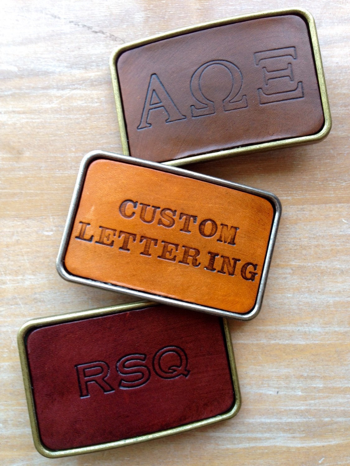 Custom Personalized Leather Belt Buckle