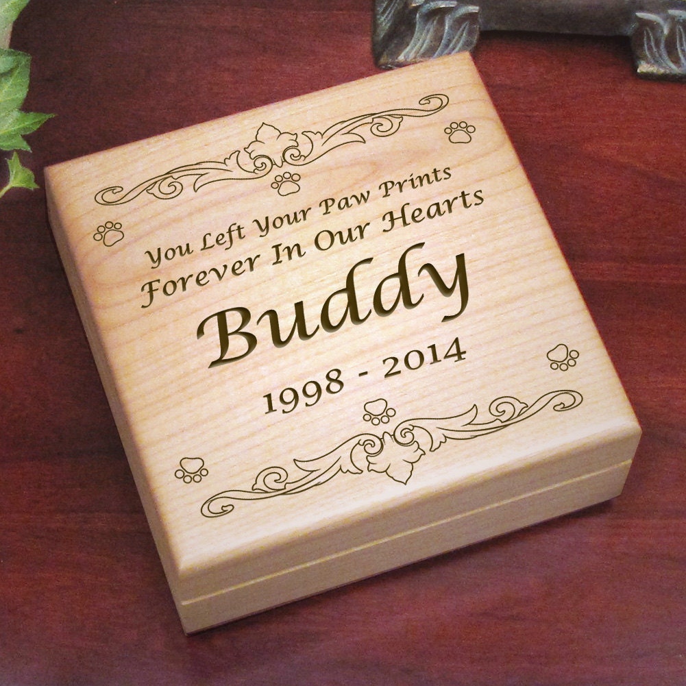 Personalized Dog Memorial Keepsake Box Custom Dog Keepsake