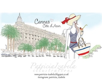 Blog Header (with background) Facebook Cover for Facebook Custom Fashion Illustration Bespoke Illustration Header for Blog Header Facebook