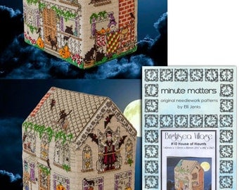 3D BrightSea Village 10 BrightSea Village Haunted House Cross Stitch Pattern