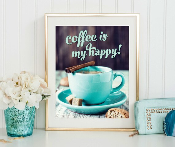 coffee print digital download printable art coffee quote