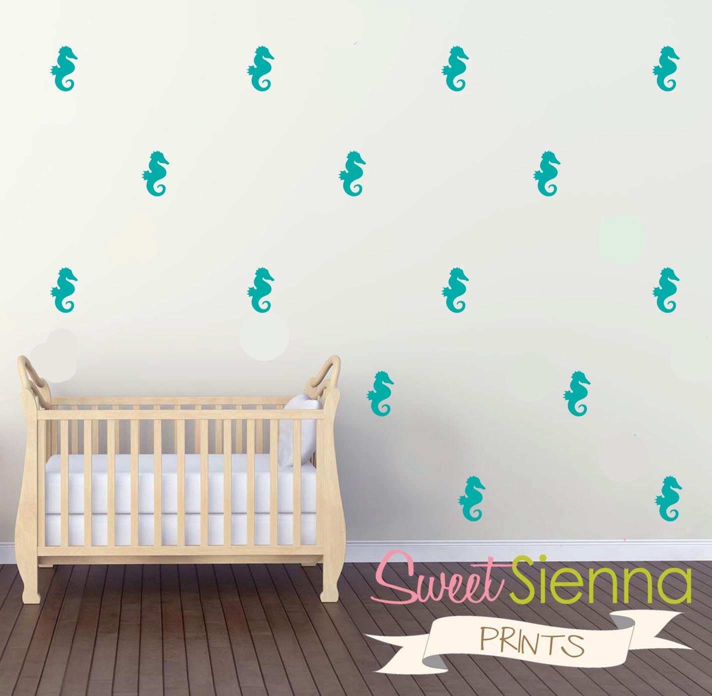 Seahorse wall decals Seahorse decal Seahorse by SweetSiennaPrints