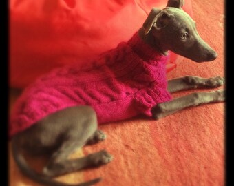 Italian Greyhound Cabled Sweaters CUSTOM by ChestersCloset