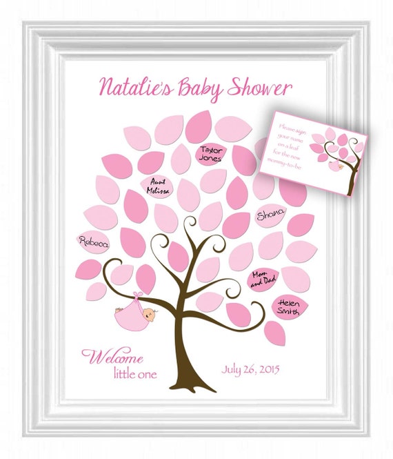 Baby Shower Guest 11x14 Sign-In Tree Poster Baby Shower